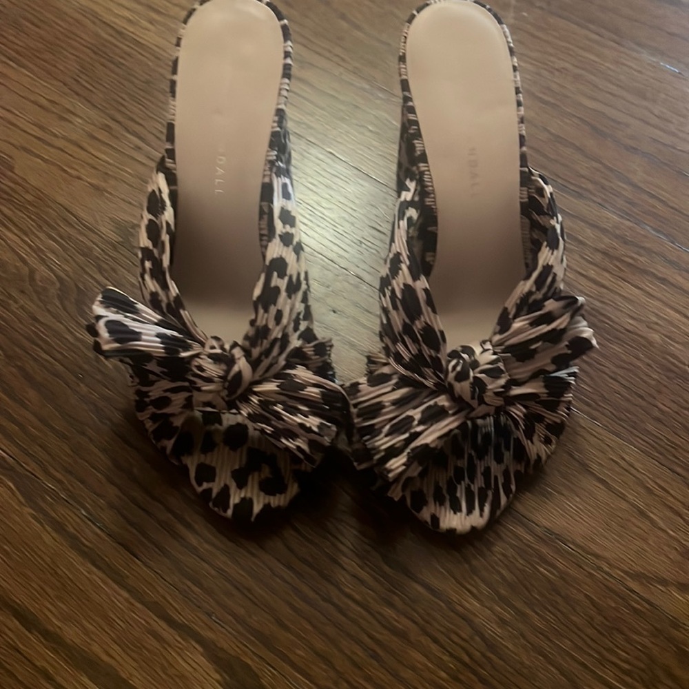 Loeffler Randall Leopard Penny Sandal Sz 8